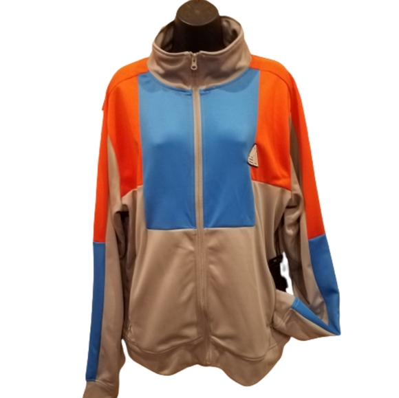 Black Pyramid Gray Blue Orange Speed Track Jacket Sz 2XL - Picture 2 of 14